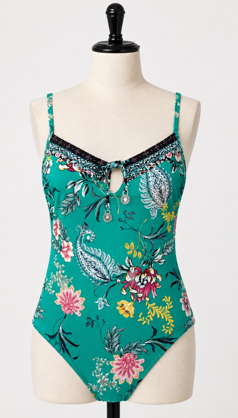 SEAFOLLY WATER GARDEN RETRO TANK FLORAL ONE PIECE SWIMSUIT VICTORIA'S SECRET 8
